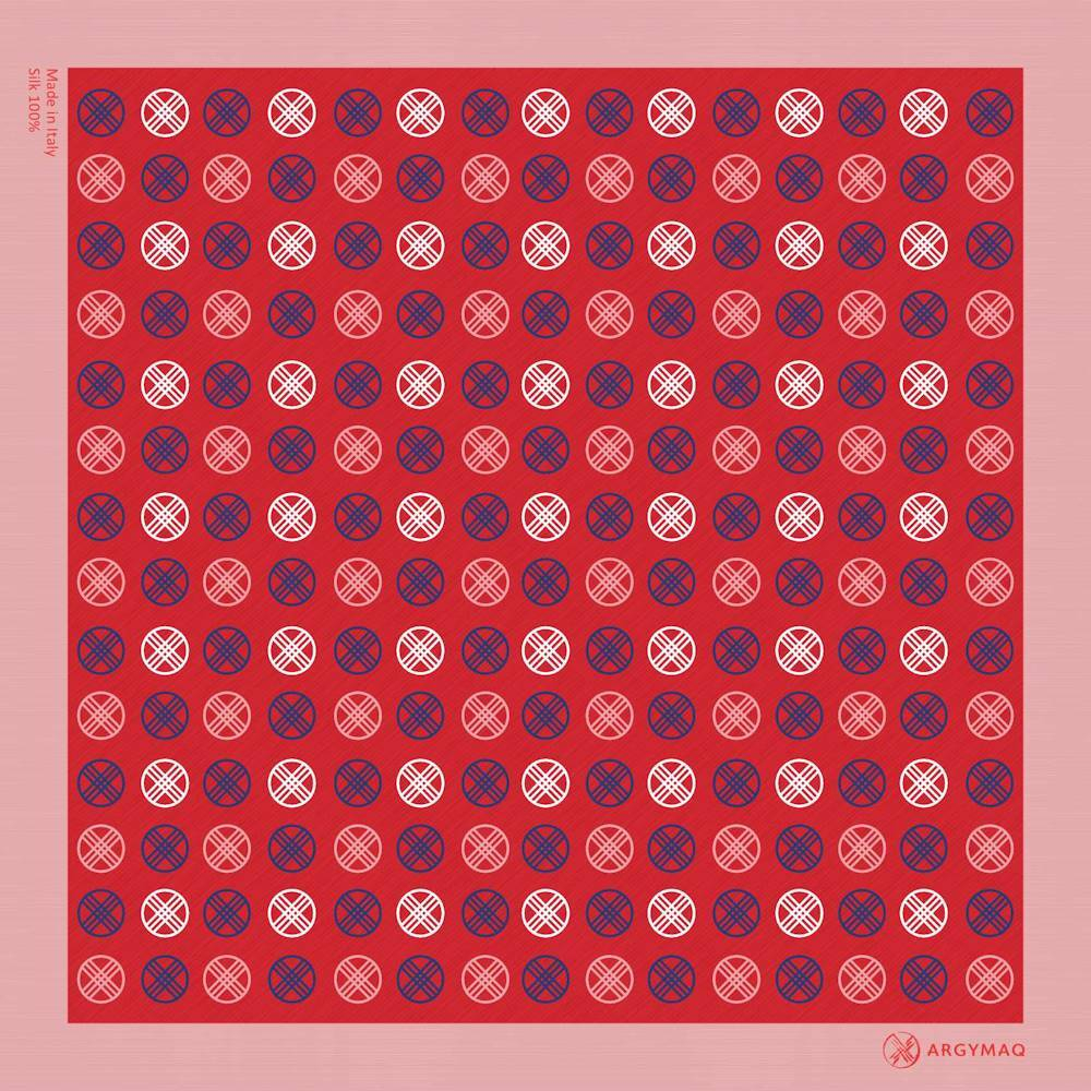 Шелковый платок SHANYRAQ RED 45x45