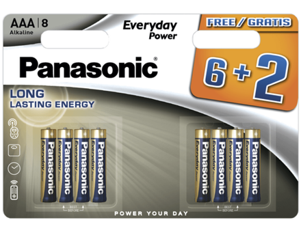 Батарейки Panasonic Everyday Power AAA щелочные 8 шт