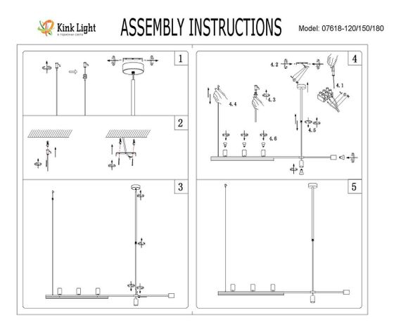 Подвесная люстра Kink Light Рия 07618-120,36