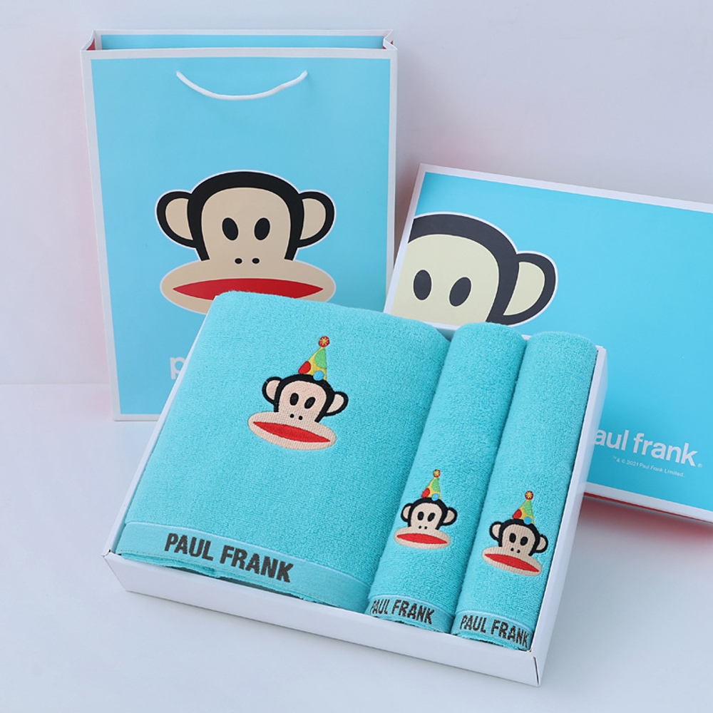 Подарочный набор полотенец из 100% хлопка Paul Frank (Blue)