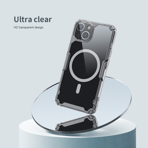 Прозрачный чехол от Nillkin с поддержкой беспроводной зарядки MagSafe для iPhone 14 и 13, серия Nature TPU Pro Magnetic