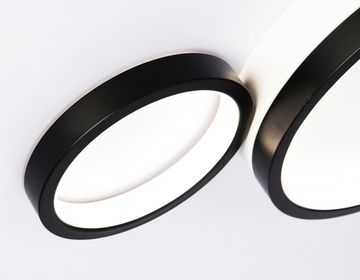 Настенно-потолочный светодиодный светильник с пультом 45W 3000K-6400K FL4814/3 BK/WH черный/белый Comfort LineTech Ambrella