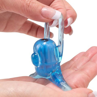 Голубое кольцо на пенис RodeO Bucker (Цвет: синий)