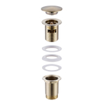 Донный клапан ABBER AF0010G с переливом, клик-клак, золото матовое
