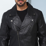 Куртка мужская кожаная Royal Enfield, цвет - черный, размер - L, арт. RLAJKA231140 (JKA230011BLACK)