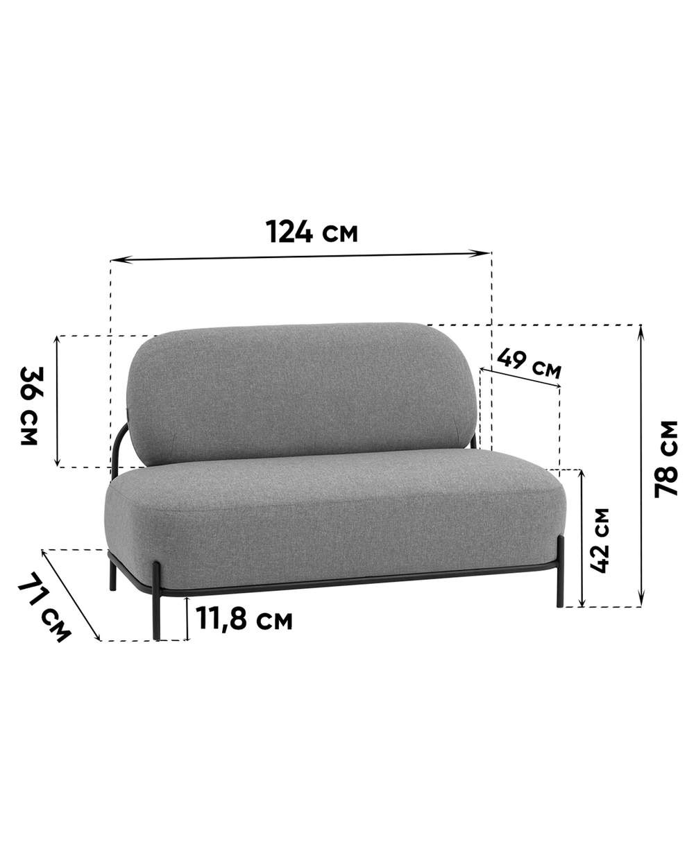 Диван Стоун велюр рельефный светло-серый