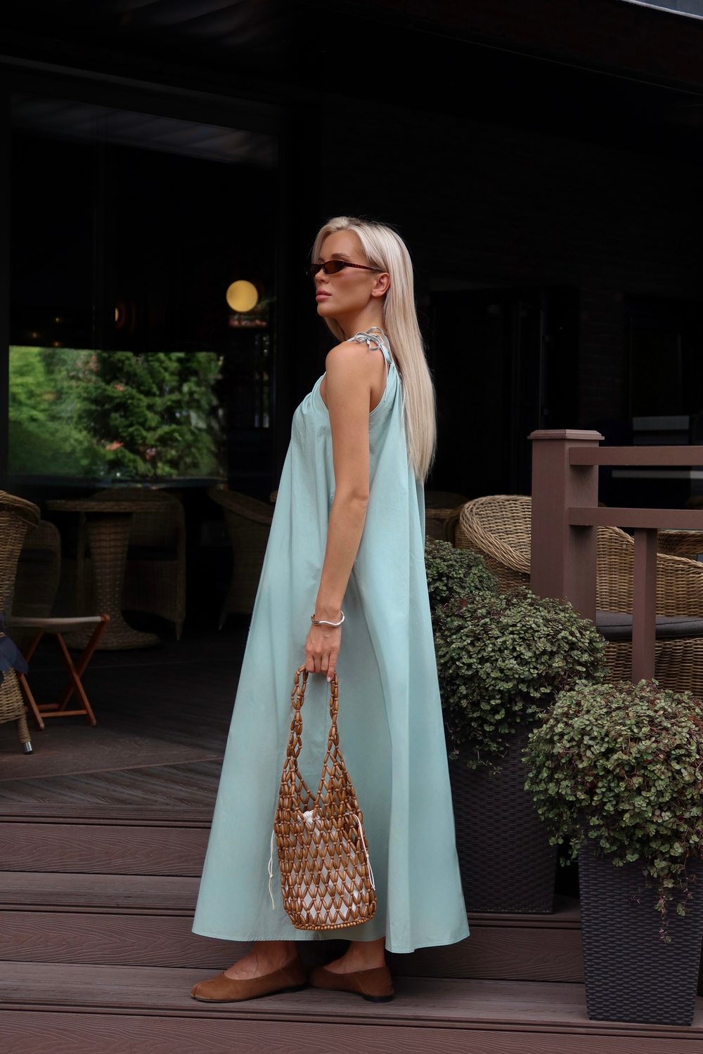 Сарафан в длине макси из хлопка