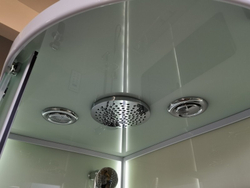 Душевая кабина Esbano (Эсбано) ES-L115CR L, с низким поддоном, с электрикой и LED освещением, 115х85х210