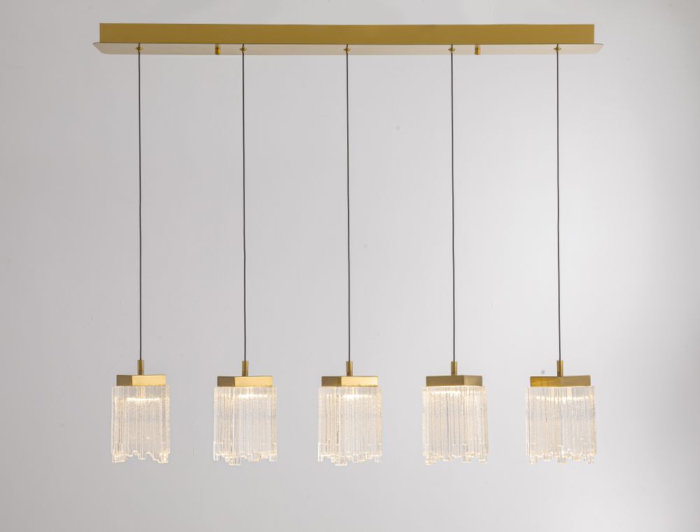 Подвесной светильник MD25020403-5B2 Satin gold, LED/25.4W, 3000K dimmable