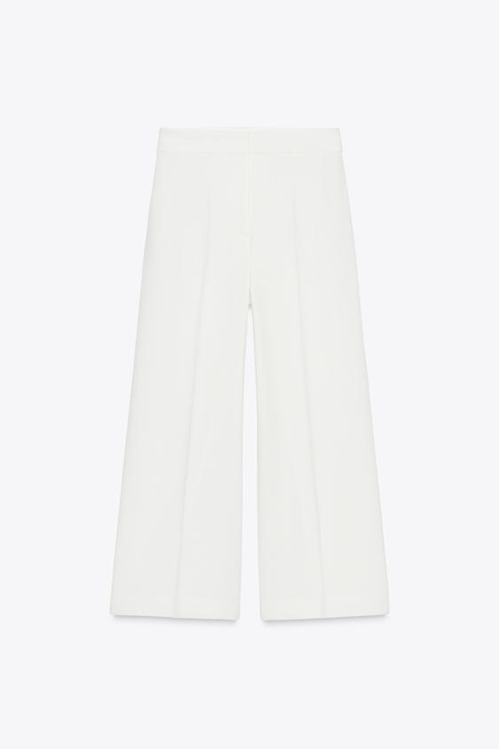 ZARA БРЮКИ-КЮЛОТЫ С ВЫСОКОЙ ПОСАДКОЙ, ЭКРЮ