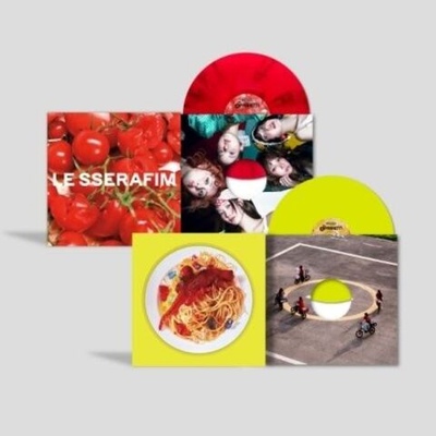 Альбом LE SSERAFIM - SPAGHETTI 1st Single Album Vinyl 2 Version SET
