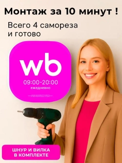 Световой режимник для ПВЗ табличка режим работы с 09 до 20
