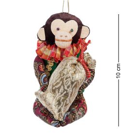 РусКукла RK-738/3 Кукла подвесная «Обезьяна с мешком»