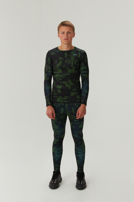 Термолонгслив Зеленая матрица