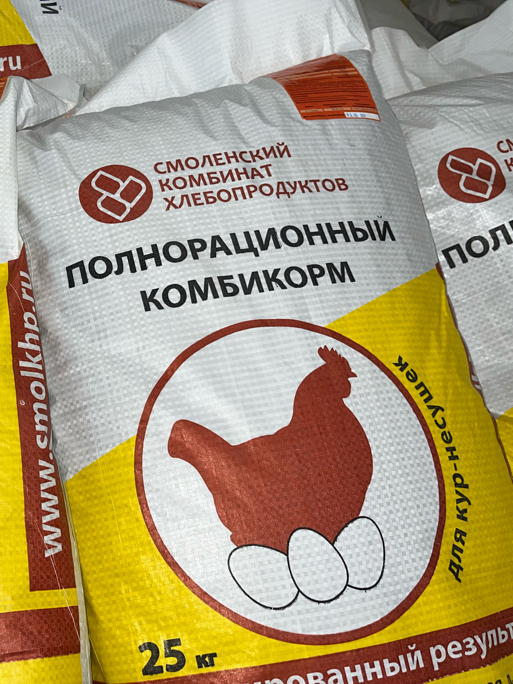 Комбикорм для кур-несушек  ПК-1 от 5,5 месяцев и старше ,  мешок 25 кг  ,, Смоленский КХП "