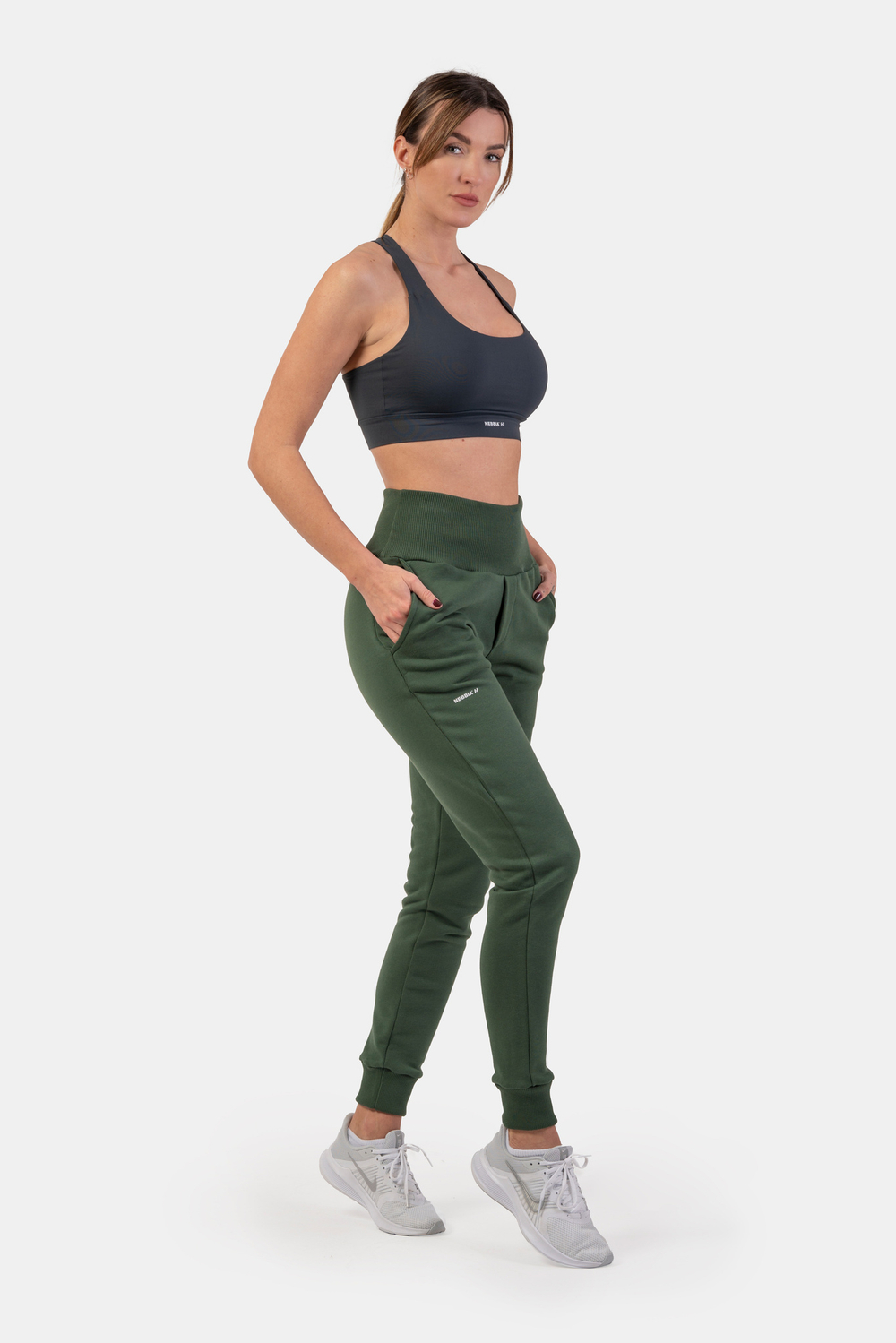 Женские штаны Nebbia IHigh-Waist Loose Fit Sweatpants “Feeling Good” 409 D.green