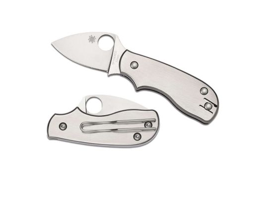 Складной нож Spyderco Squeak 154TIP c клинком из стали Uddeholm Elmax® SuperClean, рукоять титан