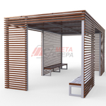 Пергола Лора со скамейками