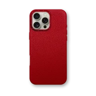 Чехол для iPhone 16 - Зернистая кожа - красный