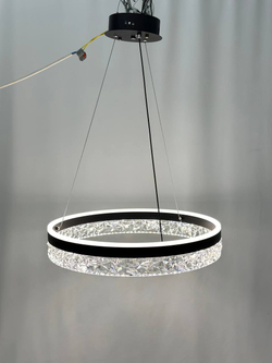 Люстра подвесная светодиодная Lanbos, 62 Вт LED, до 20 кв м, черная