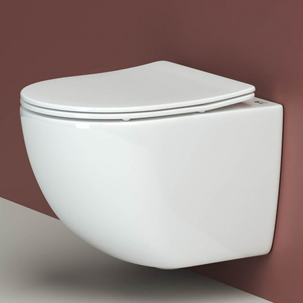 Унитаз подвесной безободковый Ceramica Nova Forma Rimless, 37 x 36,5 x 48,5 см, белый