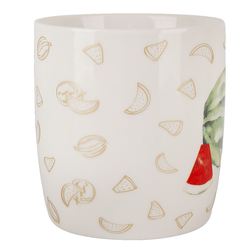 Кружка "Фруктовый сад.Арбуз" v=350мл (фарфор) (подарочная упаковка)