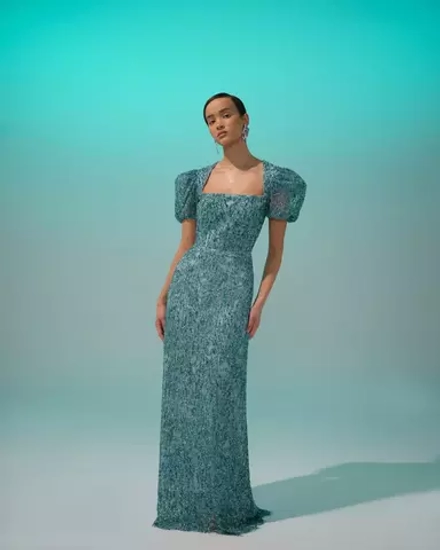 Платье-макси из кружева