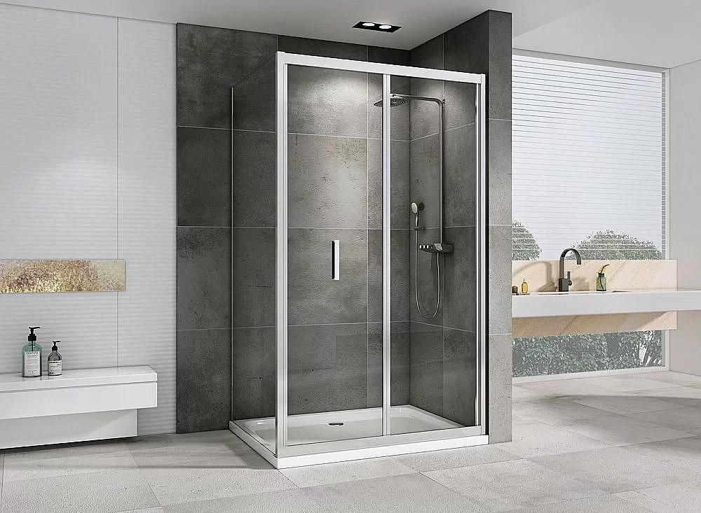 Душевой уголок ABBER Sonnenstrand AG07100-S85 100x85 стекло прозрачное/профиль хром