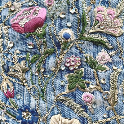 Деним и вышивка