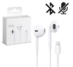 Проводные наушники для iPhone с Lightning с лого, микрофон не работает (белый) C100