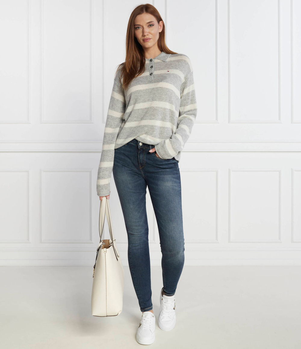Хлопковый свитер soft wool поло-nk sweater Tommy Hilfiger - серый(WW0WW39879)