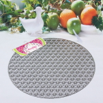 Салфетка плетеная 38см «Снежинка» серебро