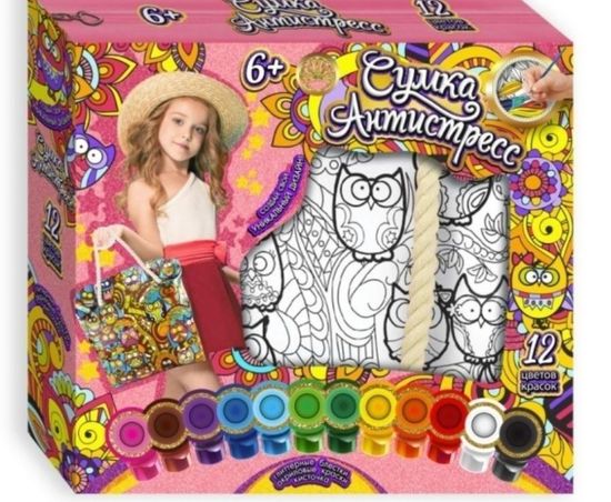 Сумка раскраска антистресс " Совы "