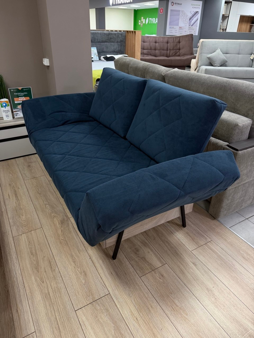 Джуниор кушетка Camel denim, ВариантКроя1, <Р>, ППУ, Дуб Эндгрейн /