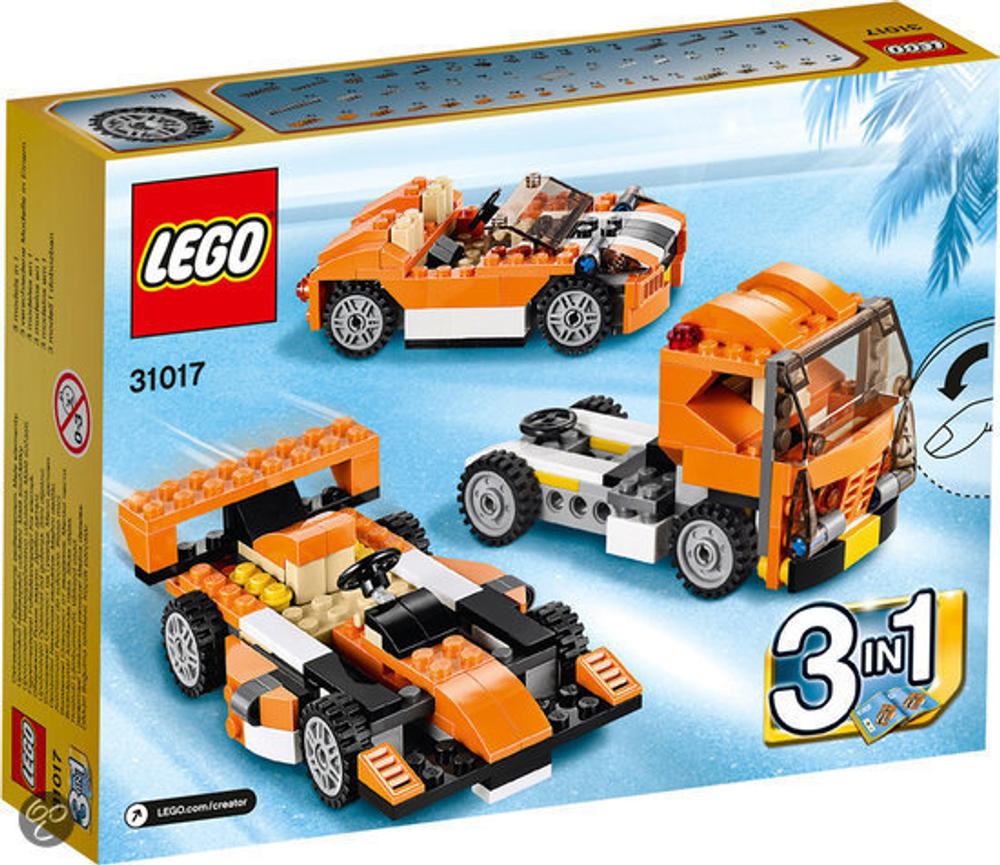 LEGO Creator: Гоночная машина Сансет 31017 — Sunset Speeders — Лего Креатор Создатель