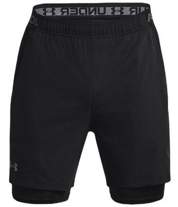 Мужские теннисные шорты Under Armour Vanish Woven 2-in-1 Shorts - black/pitch gray