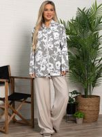 Жакет летний Фловерс (серо-белый) Б15579-18М LT Collection