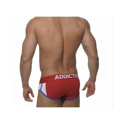 Мужские трусы брифы красные с белыми вставками по бокам Seobean Addicted