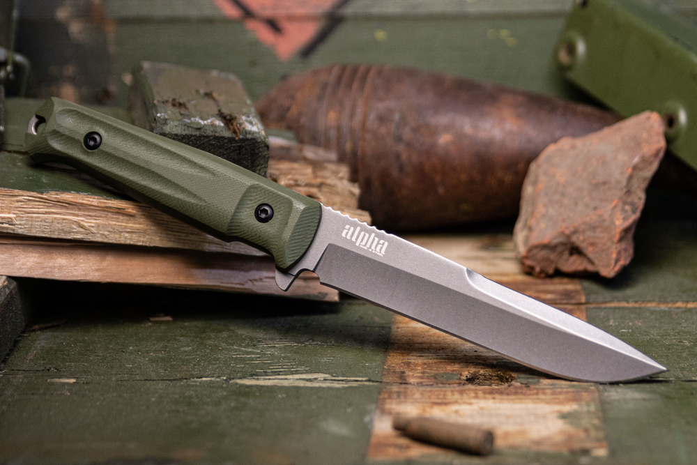 Тактический нож Alpha AUS-8 TacWash G10 Olive