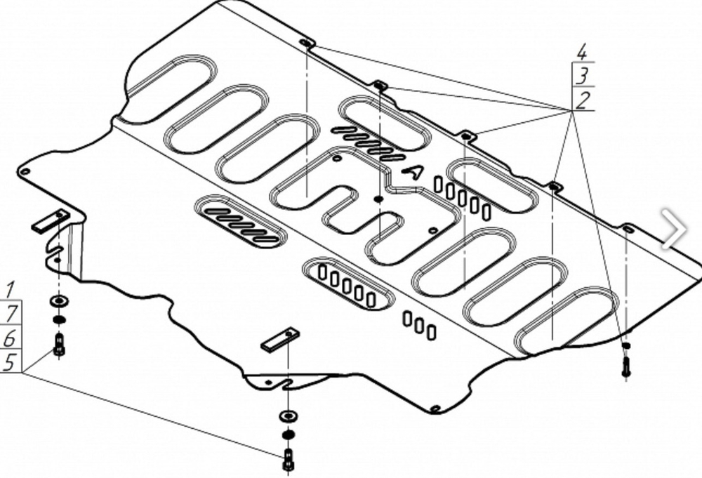 Усиленная защита картера двигателя и КПП (2 мм, сталь) для Changan UNI-V 2021-, Lamore 2023- Motodor.77208