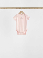 Боди с коротким рукавом для малышей Next K79-567, 5 шт., Белый, Розовый