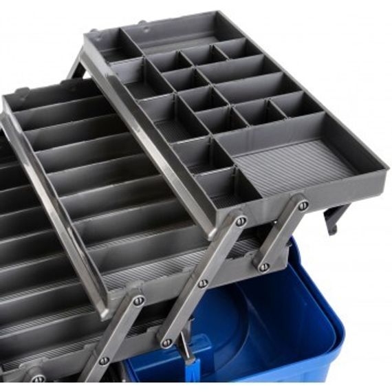 Ящик рыболова Helios трехполочный синий