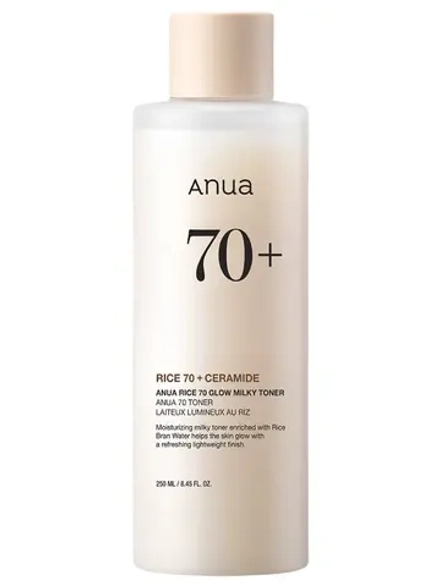 Anua Питательный тонер с экстрактом риса и керамидами для сияния кожи Rice 70 Glow Milky Toner 250 мл