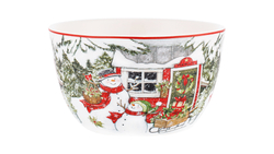 Салатник порционный 14см Certified Int. Дом снеговика Два снеговика-1