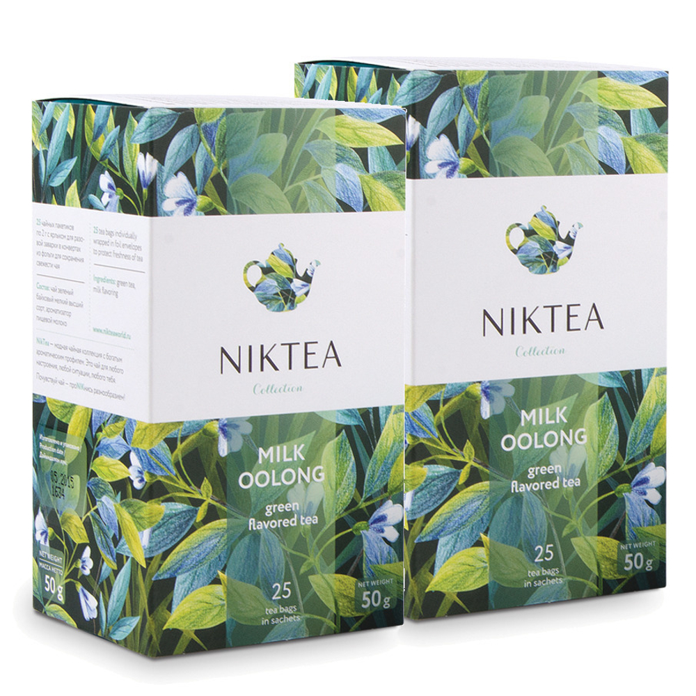 Niktea Milk Oolong / Молочный Улун, чай зелёный в пакетиках, 2 x 25 шт.