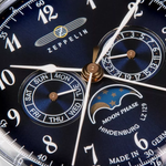 ZEPPELIN Hindenburg Collection Quartz Movement 30m Water Resistance Men"s Watches Watch 40mm Blue Dial
