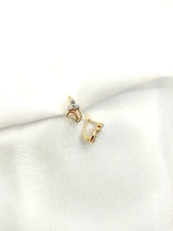 Серьги детские из золота с фианитами