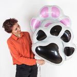 Шар (30''/76 см) Фигура, Лапка, Черный, 1 шт.