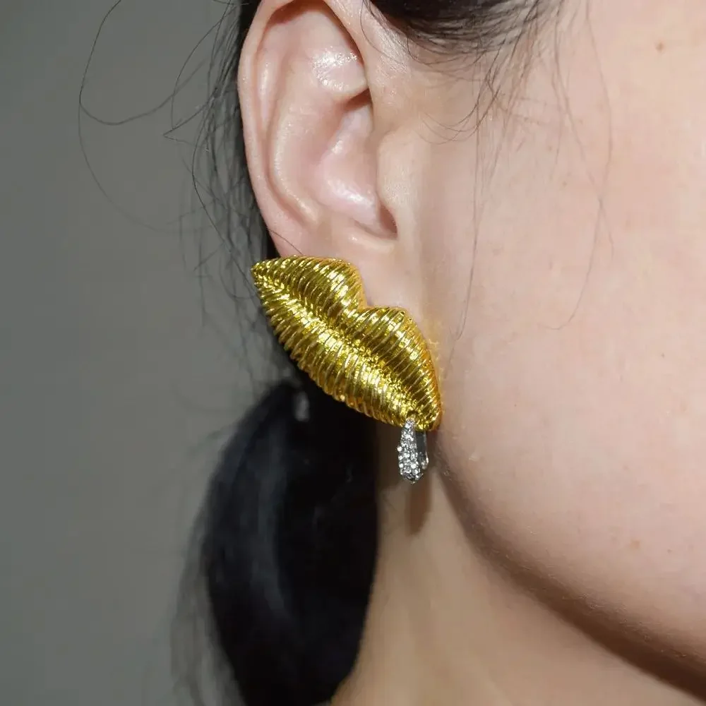 Серьги Lips, Золотой