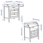 Комод с пеленальным столиком - IKEA SUNDVIK /СУНДВИК ИКЕА, белый, 108x78см